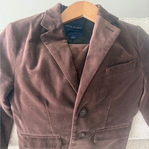 Janie and Jack boy size 6 Chocolate Brown Jacket and pants set